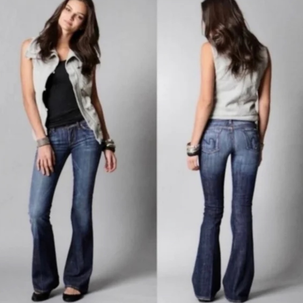 Citizens Of Humanity Womens Ingrid #002 Low Rise Flare Jeans Sz 26 Y2K Stretch